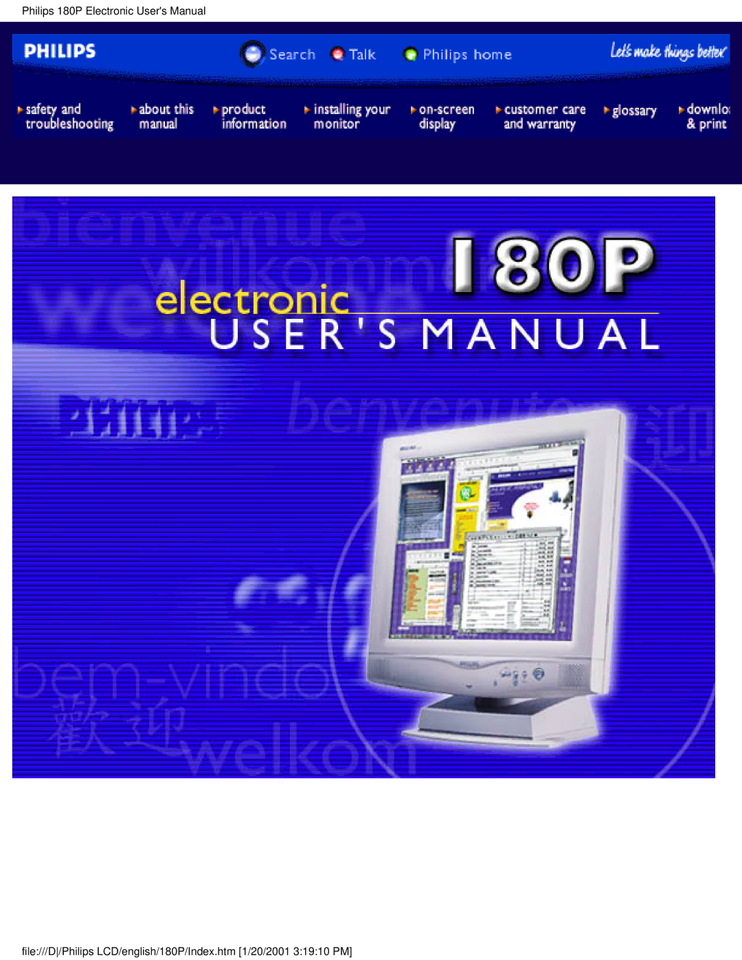 Philips 180P user manual 