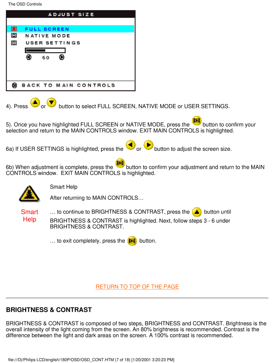 Philips 180P user manual Brightness & Contrast 