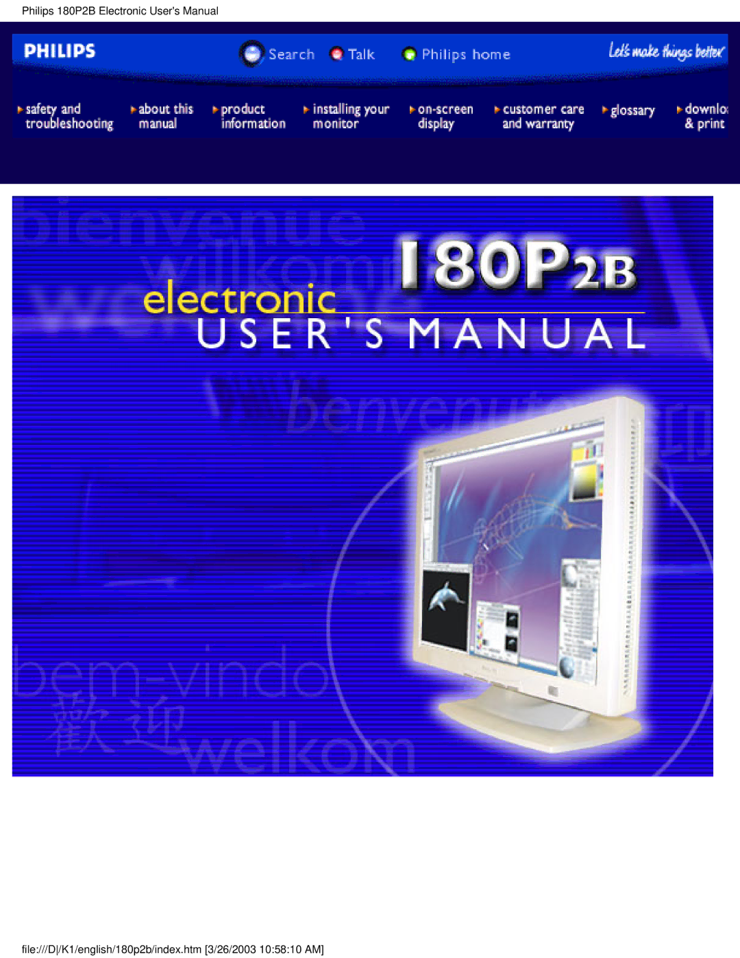 Philips 180P2B user manual File///D/K1/english/180p2b/index.htm 3/26/2003 105810 AM 