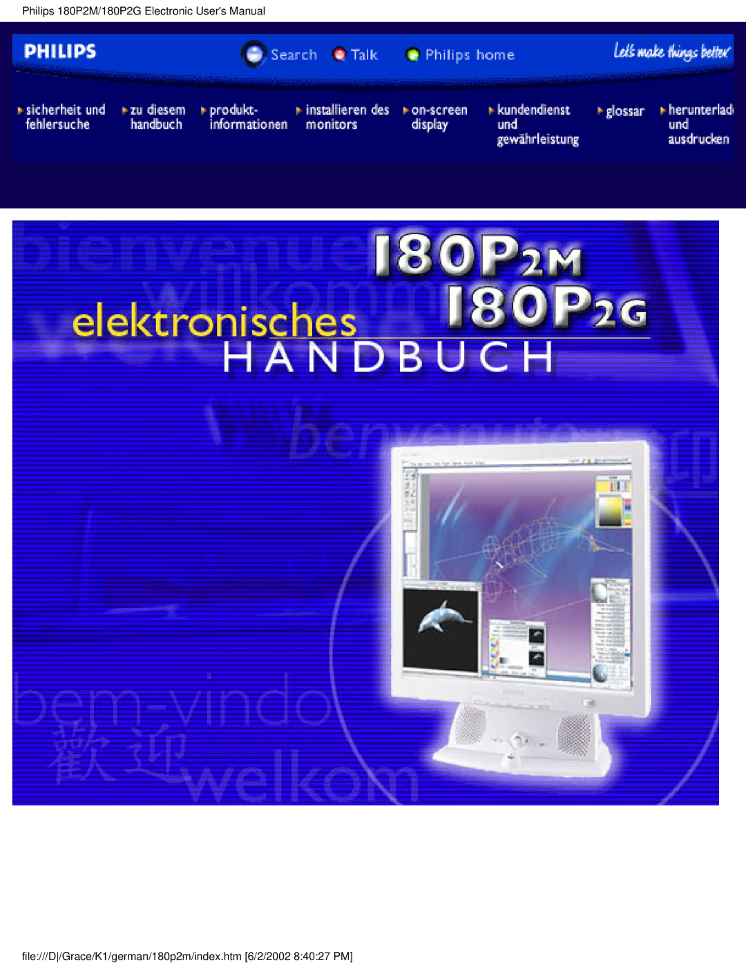 Philips 180P2G user manual File///D/Grace/K1/german/180p2m/index.htm 6/2/2002 84027 PM 