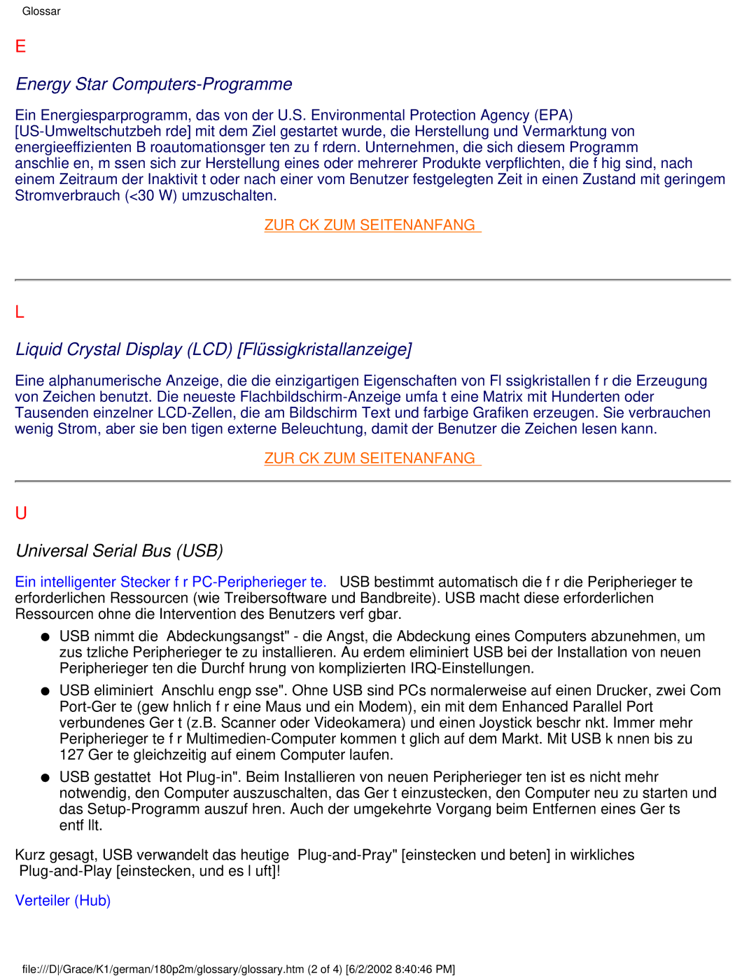 Philips 180P2G user manual Energy Star Computers-Programme 