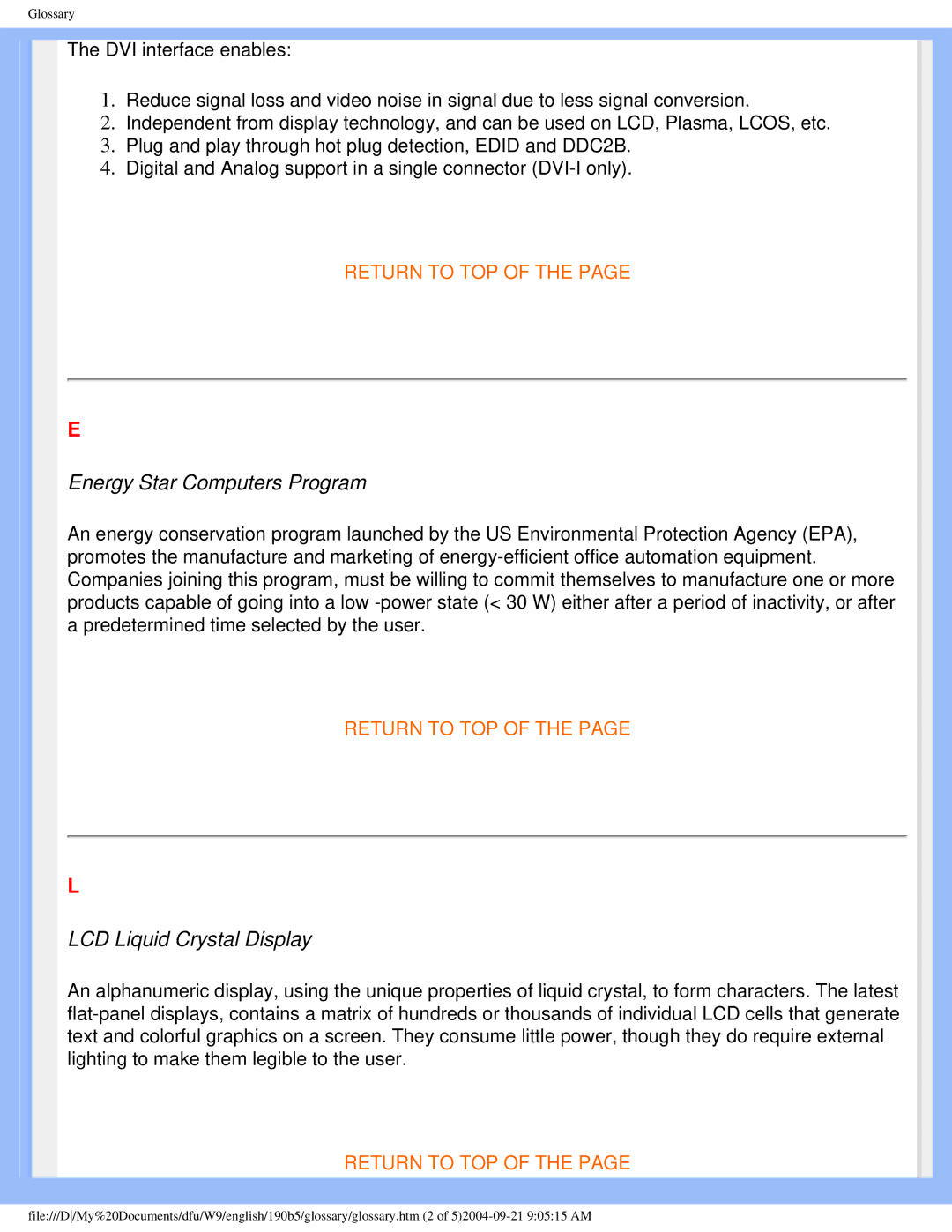 Philips 190b5 user manual Energy Star Computers Program 