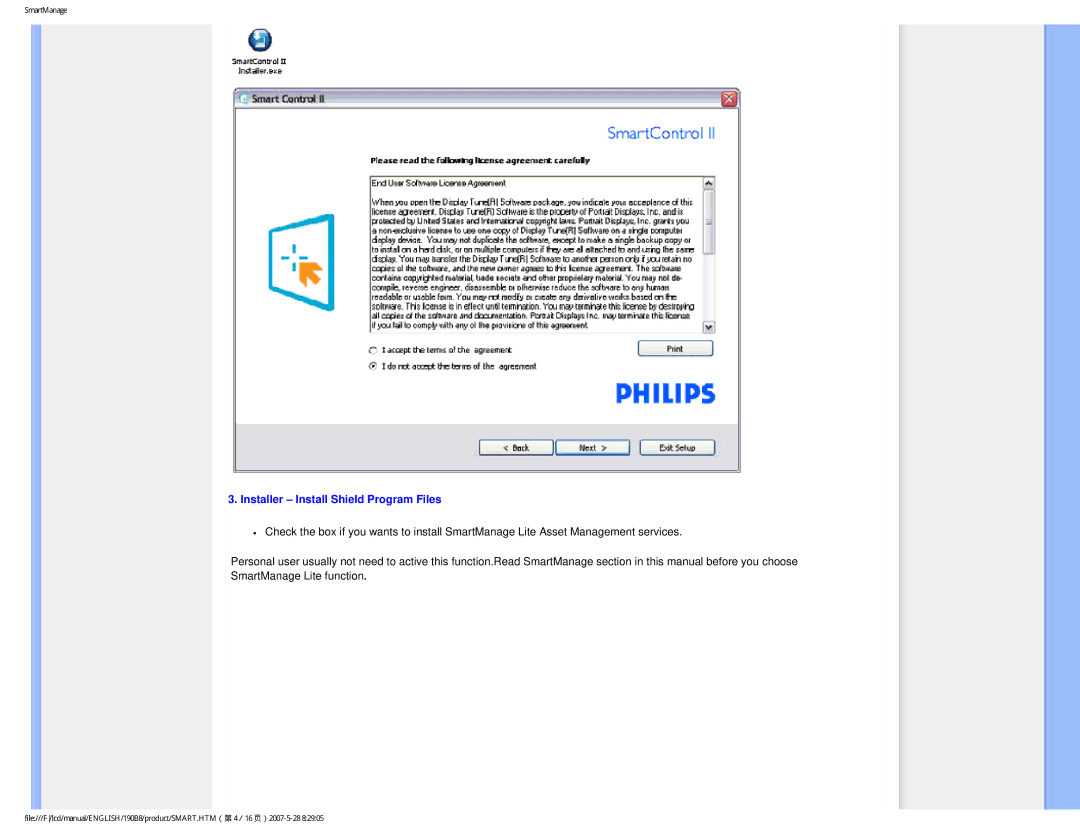 Philips 190B8CB user manual Installer Install Shield Program Files 