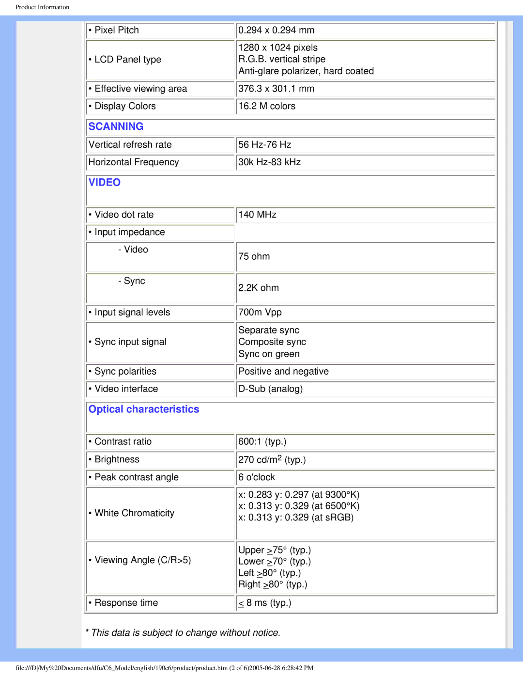 Philips 190C6 user manual Scanning 