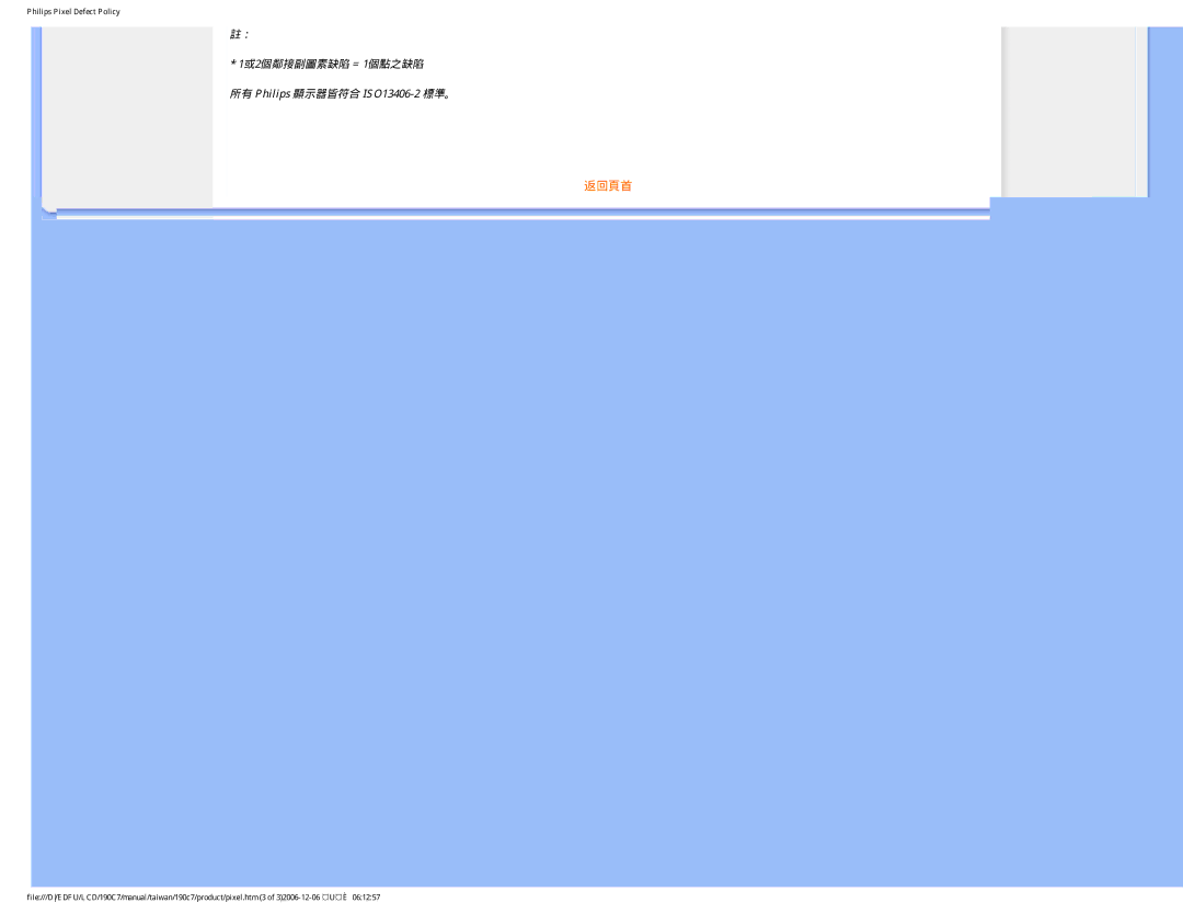 Philips 190C7 user manual 返回頁首 