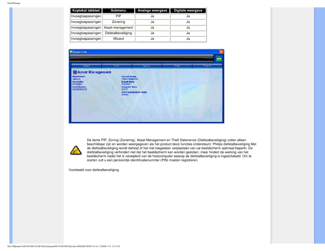 Philips 190C8 user manual Pip 