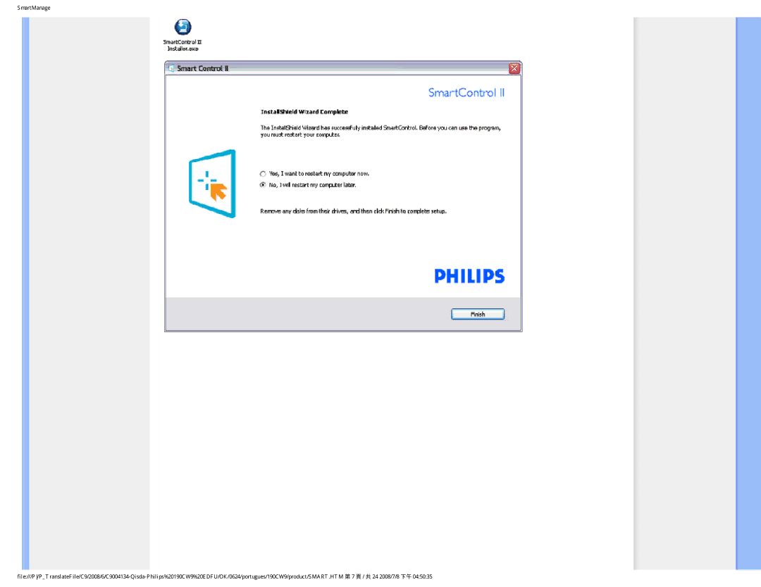 Philips 190CW9 user manual 