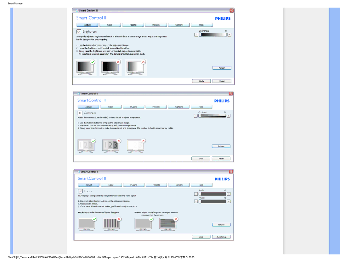 Philips 190CW9 user manual 