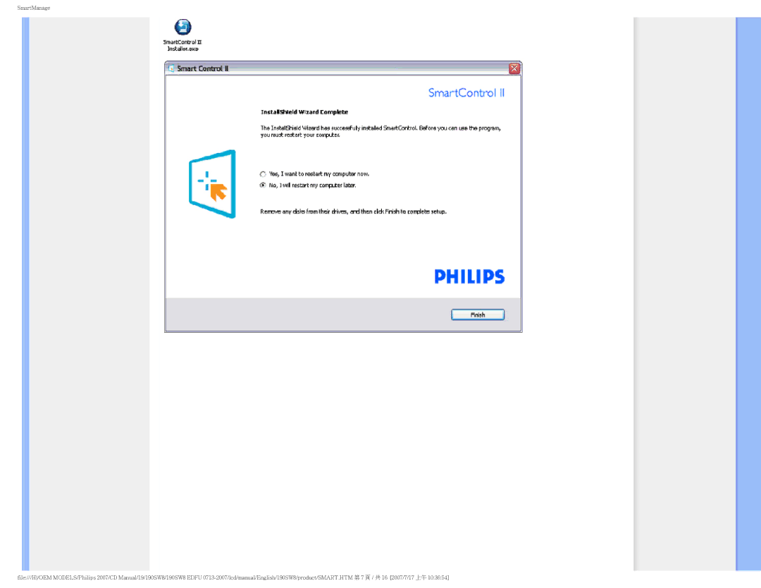 Philips 190SW8 user manual 