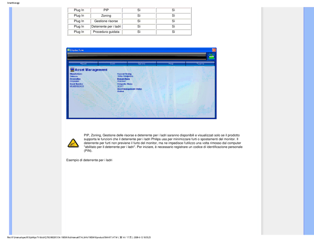 Philips 190SW9 user manual Pip 