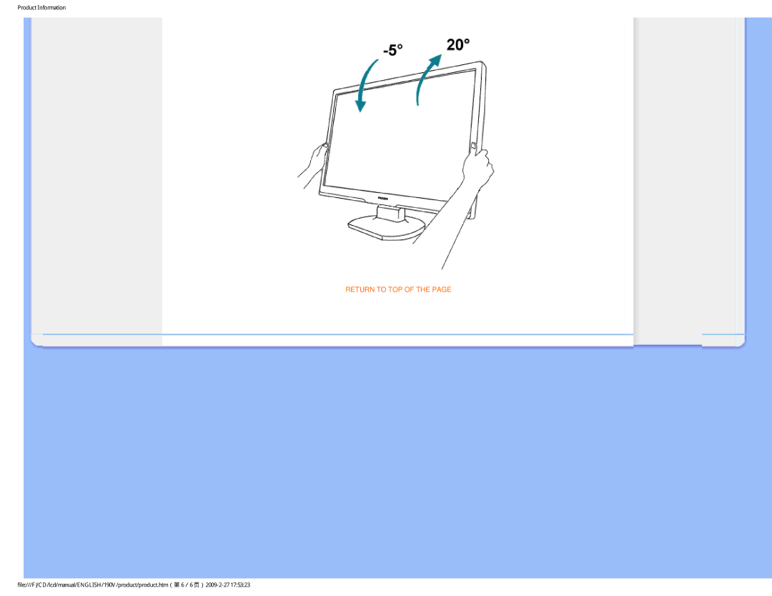 Philips 190V1SB/00 user manual Return to TOP 