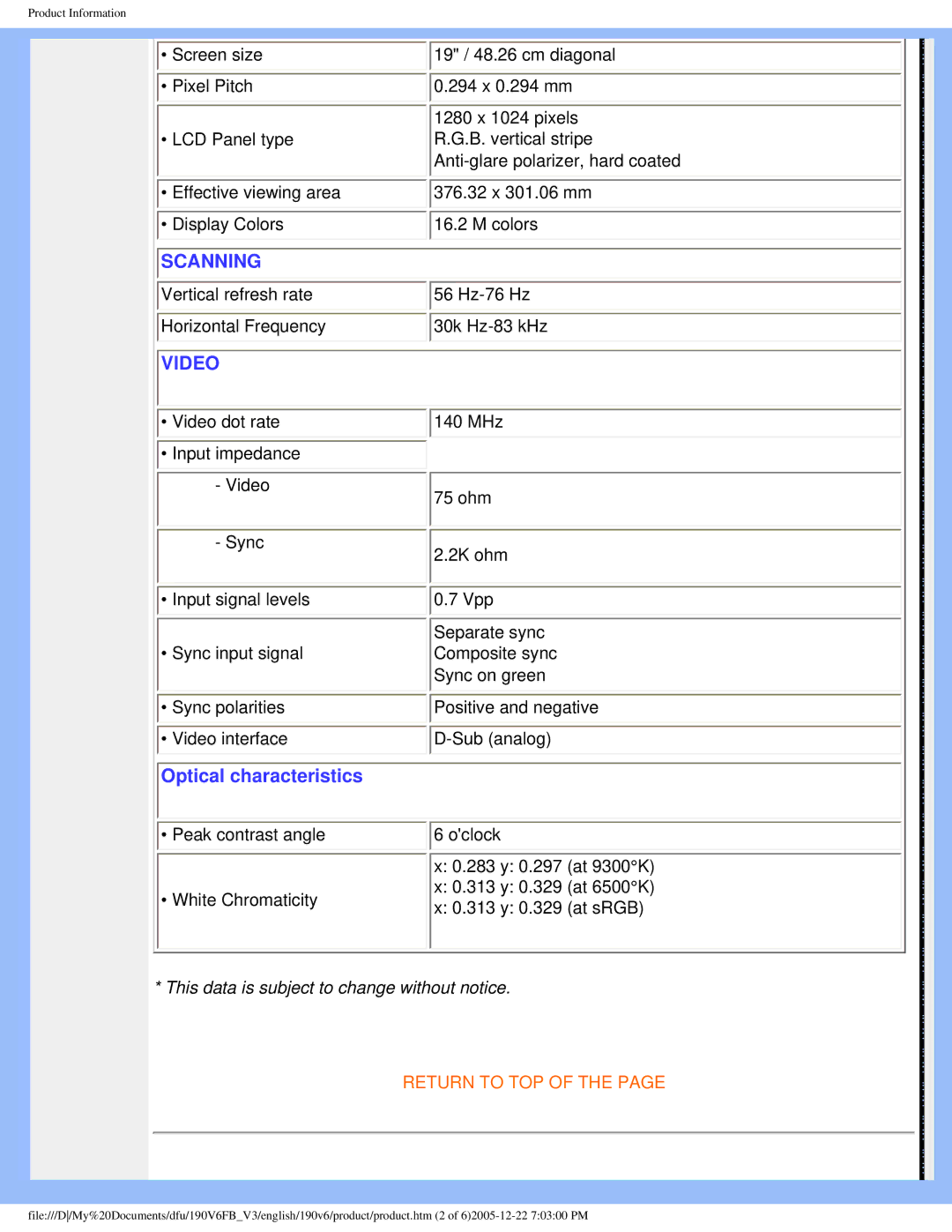 Philips 190V6 user manual Scanning 