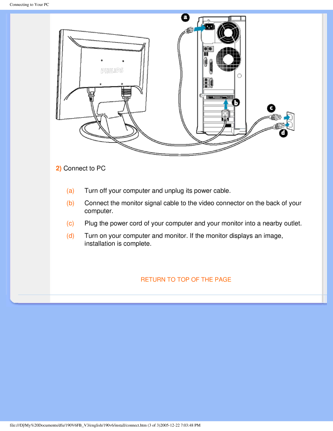 Philips 190V6FB user manual Return to TOP 