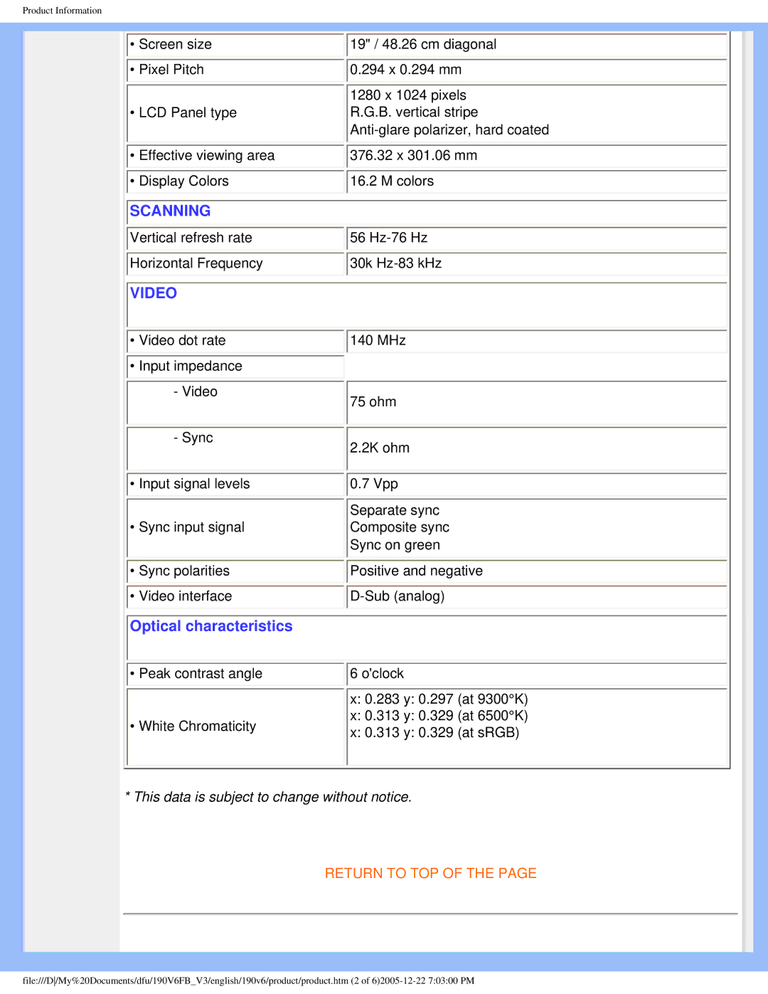 Philips 190V6FB user manual Scanning 