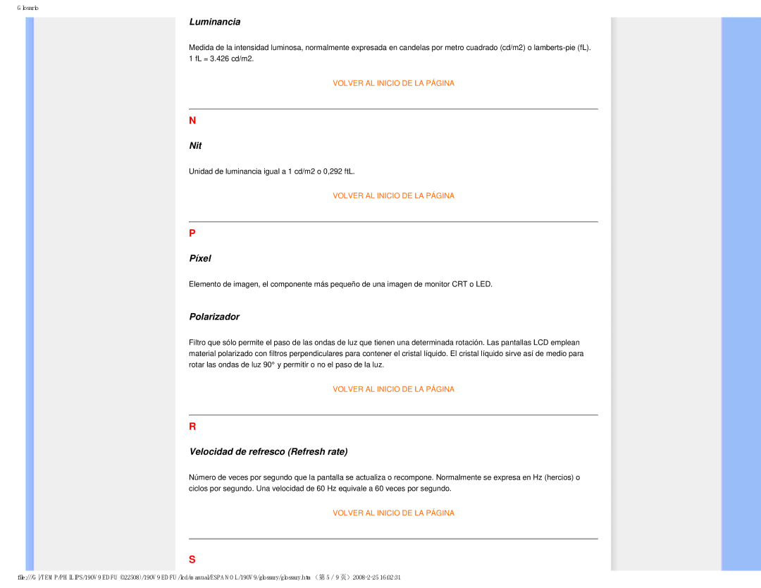 Philips 190V9 user manual Nit 