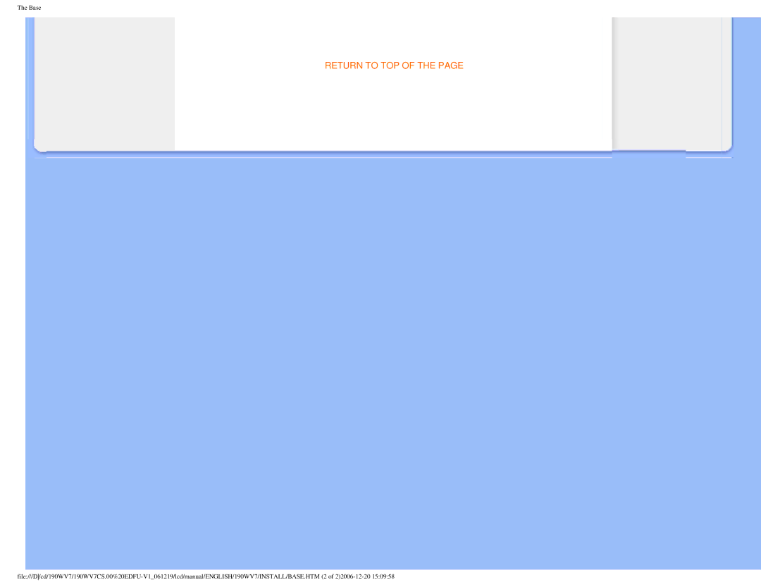 Philips 190WV7 user manual Return to TOP 