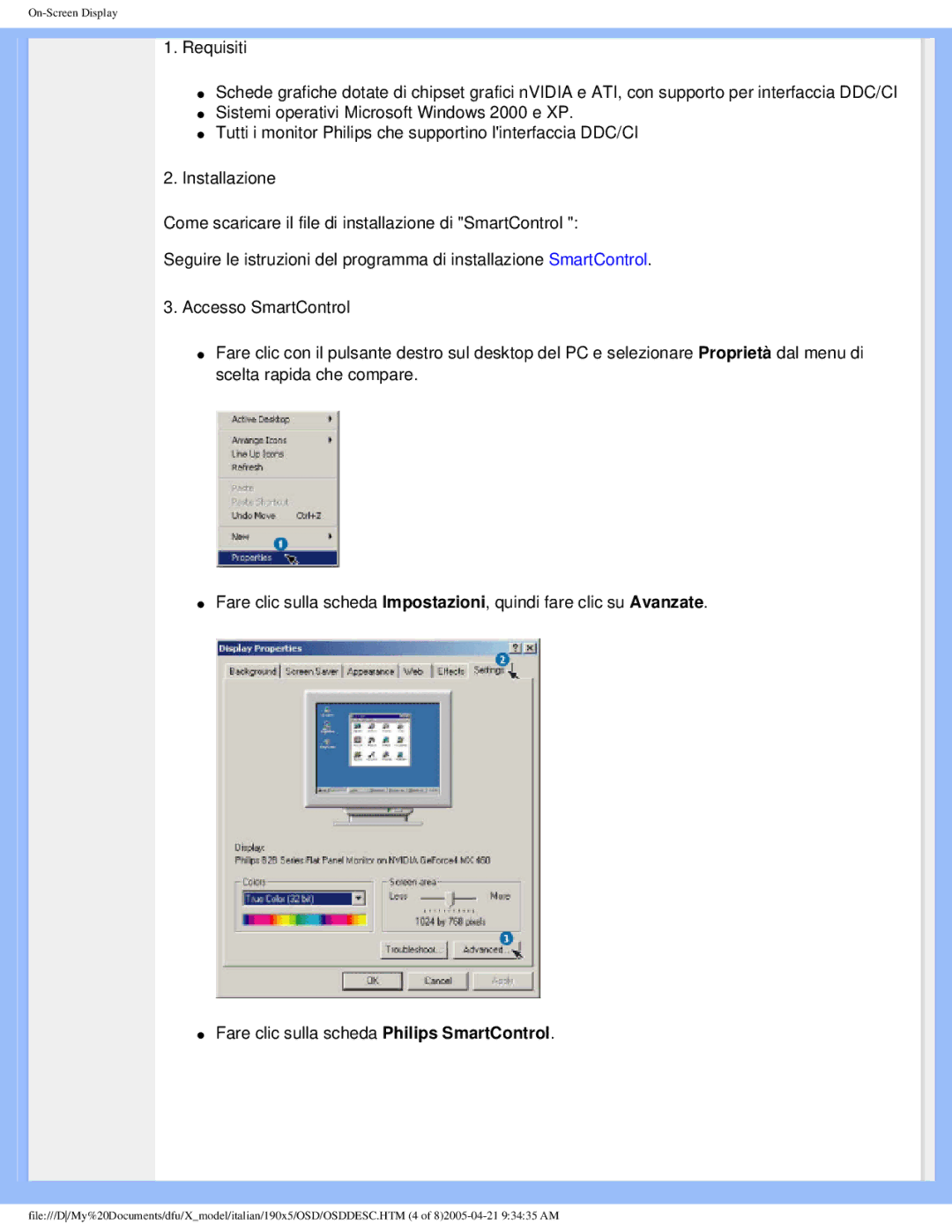 Philips 190X5 user manual On-Screen Display 