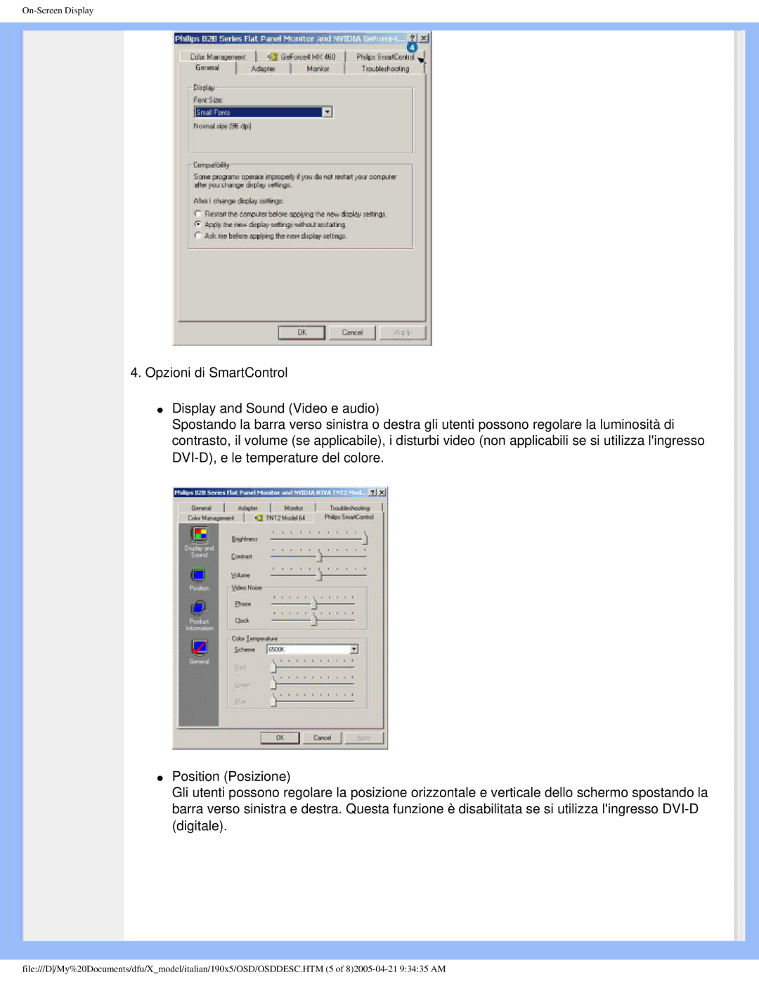 Philips 190X5 user manual On-Screen Display 