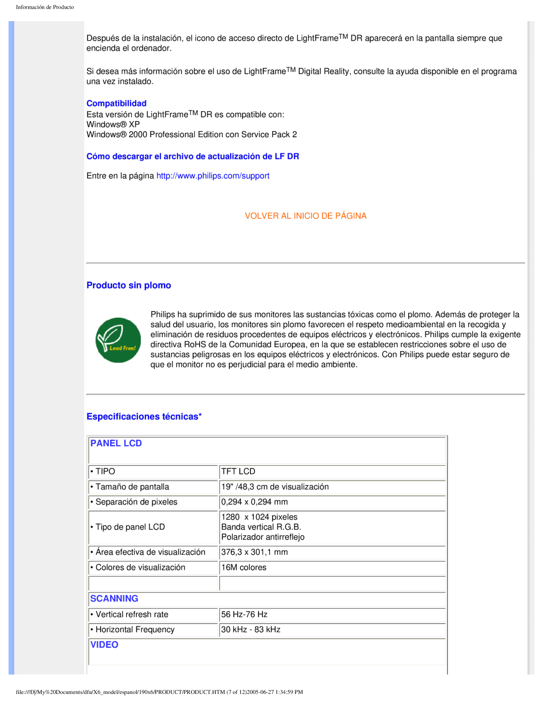 Philips 190X6 user manual Scanning 