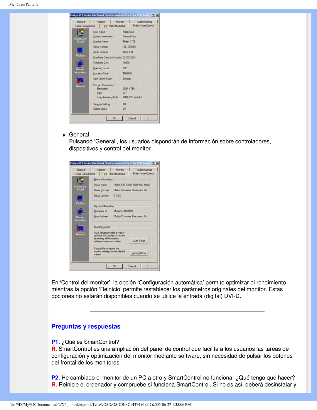 Philips 190X6 user manual Preguntas y respuestas 