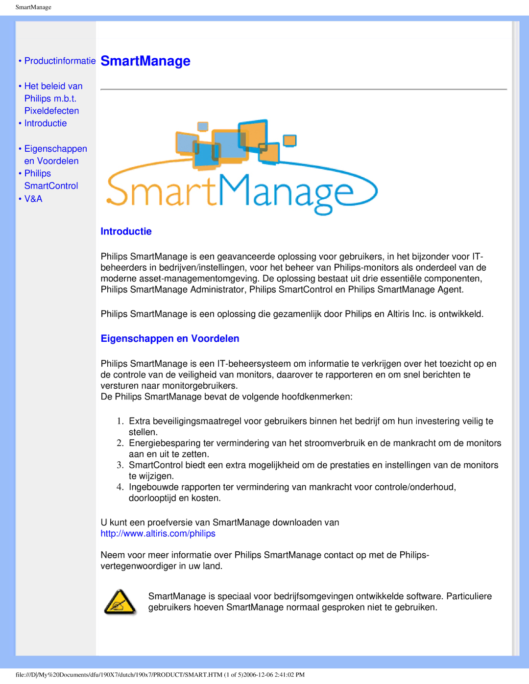 Philips 190X7 user manual Introductie, Eigenschappen en Voordelen 