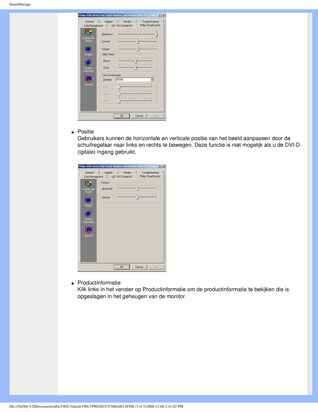 Philips 190X7 user manual SmartManage 