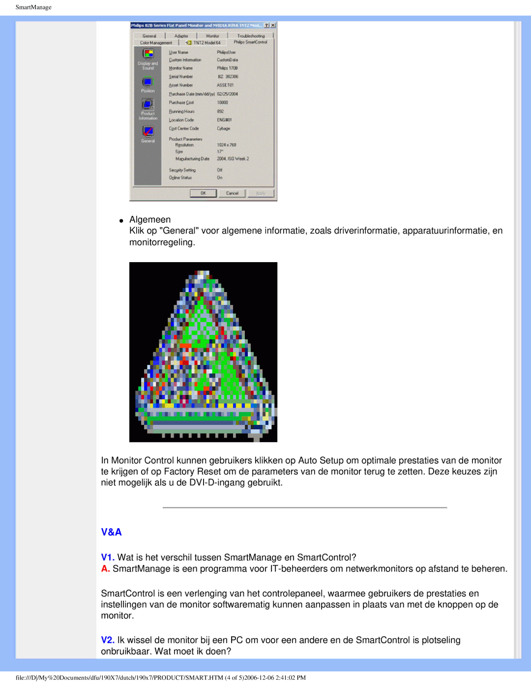 Philips 190X7 user manual SmartManage 