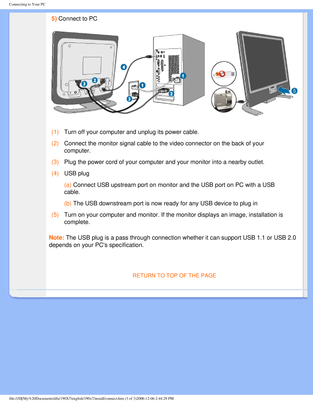 Philips 190XL user manual Return to TOP 