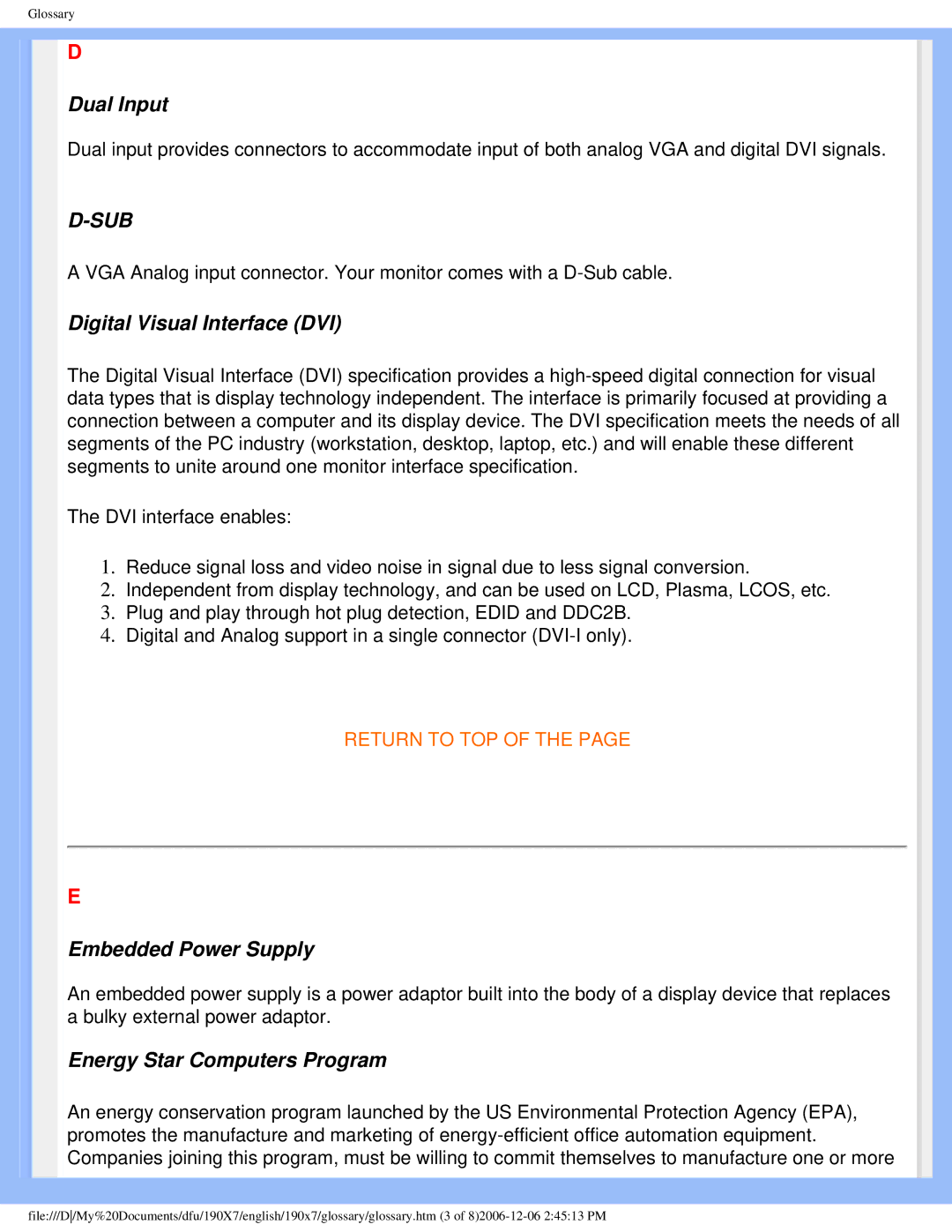 Philips 190XL user manual Sub 