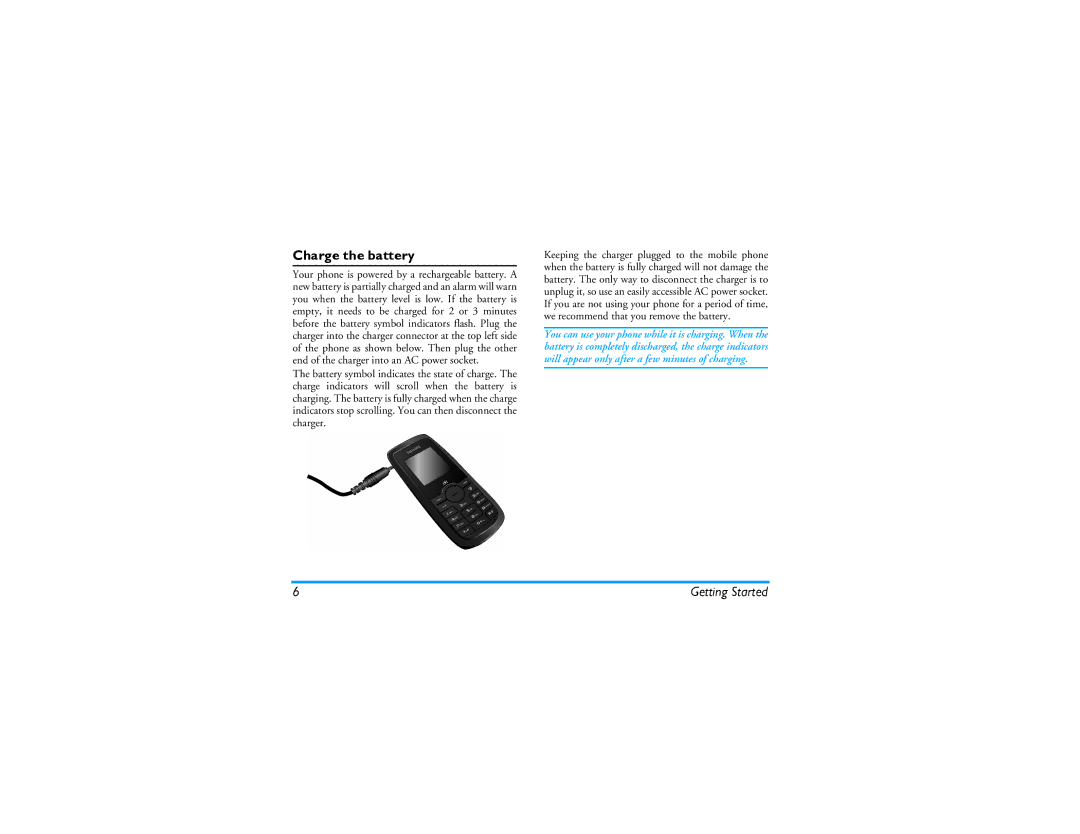 Philips 191 manual Charge the battery 