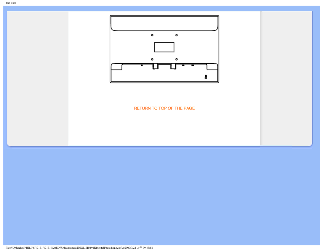 Philips 191E1SB/00 user manual Return to TOP 