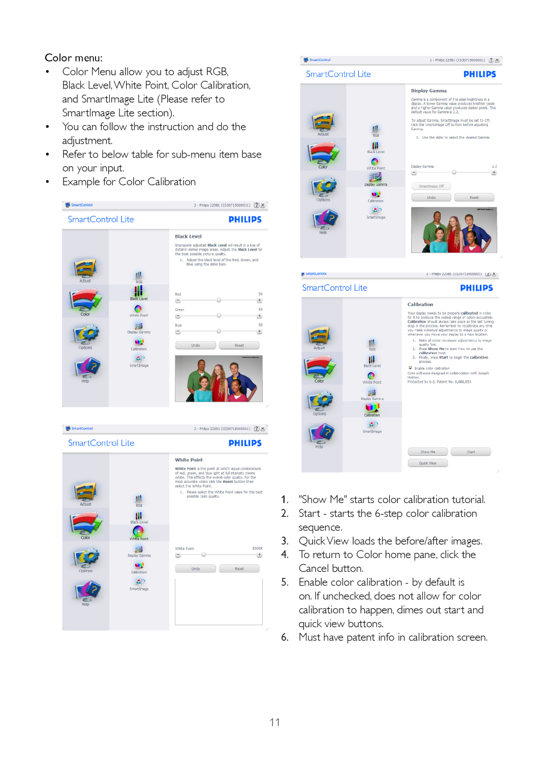 Philips 191E2SB/27 user manual Color menu 