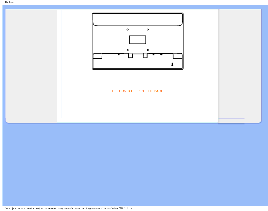 Philips 191EL1SB/27 user manual Return to TOP 