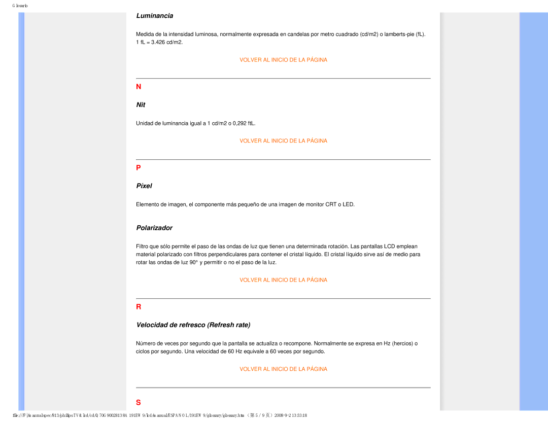 Philips 191EW9 user manual Nit 