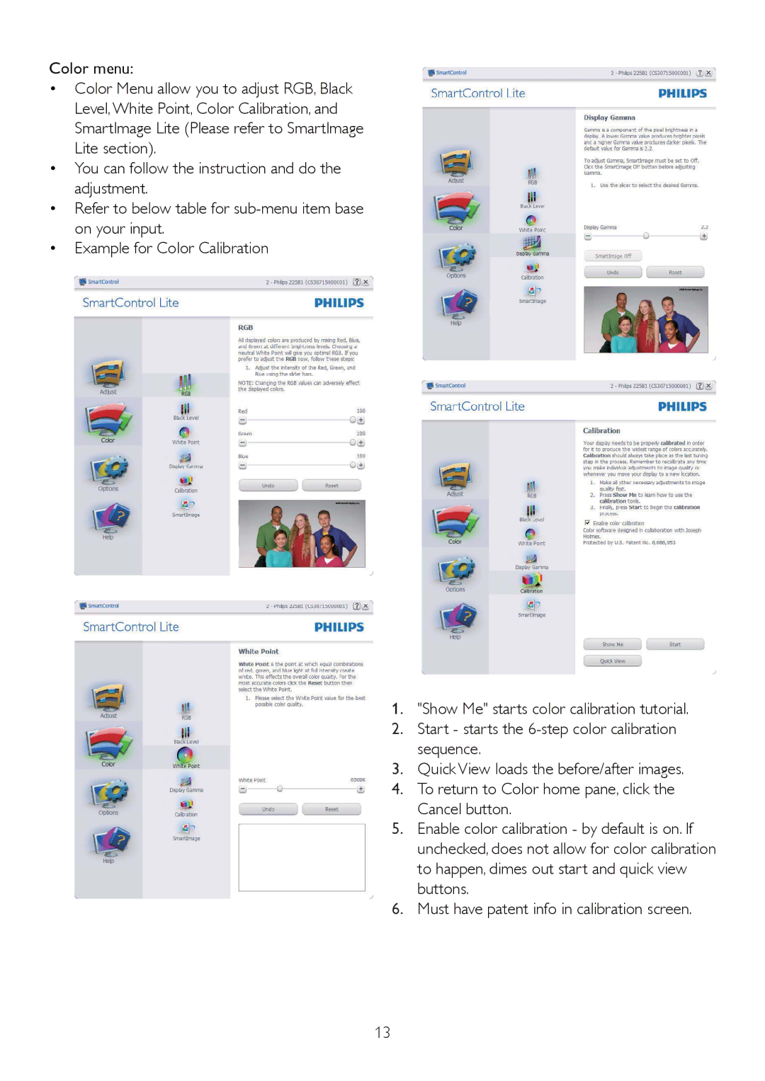 Philips 192E2SB2 user manual Color menu 