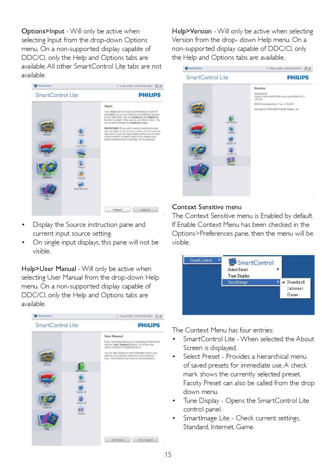 Philips 192E2SB2 user manual On single input displays, this pane will not be visible 