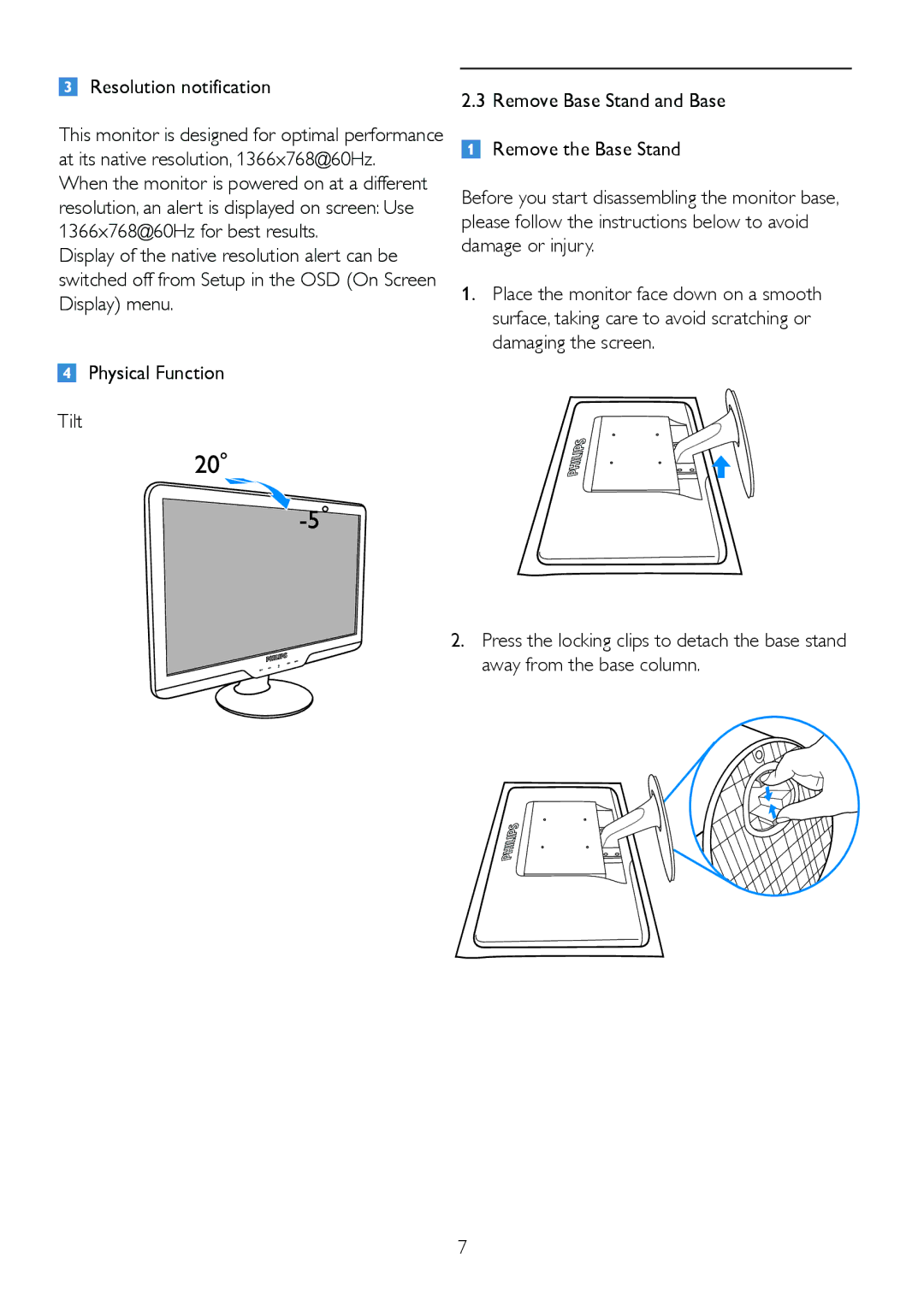 Philips 1.92E+04, 192EL2 user manual Resolution notification 