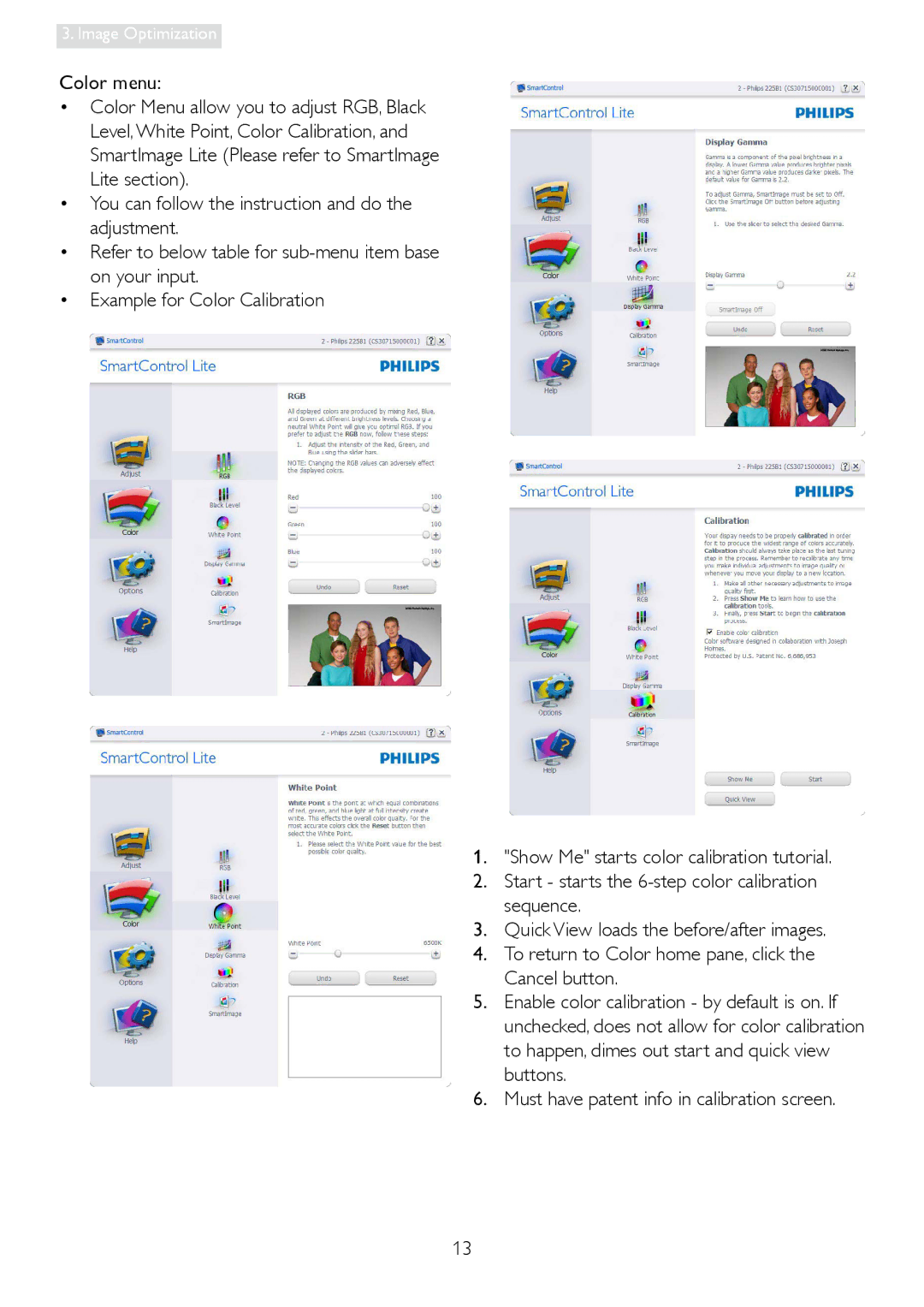 Philips 196E3L user manual Color menu 