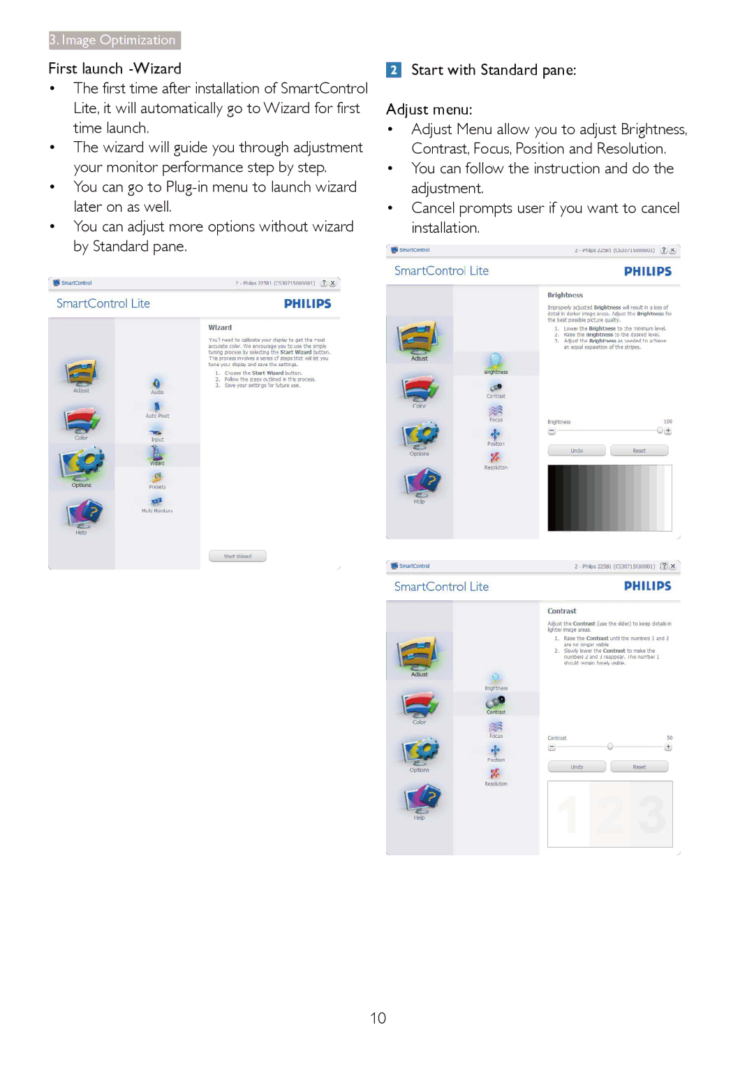 Philips 196V3 user manual Image Optimization 