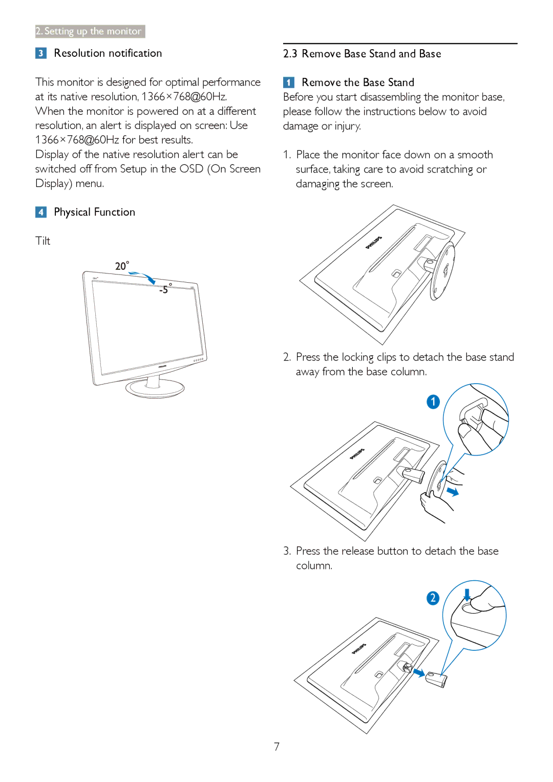 Philips 196V3 user manual Resolution notification 