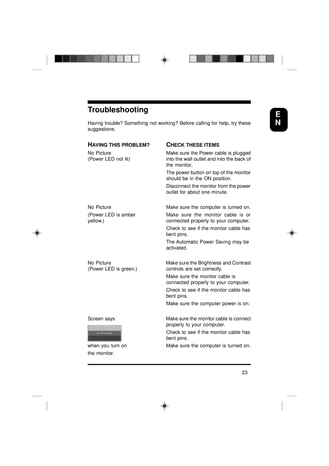 Philips 19C5808E specifications Troubleshooting, Having this PROBLEM? Check These Items 