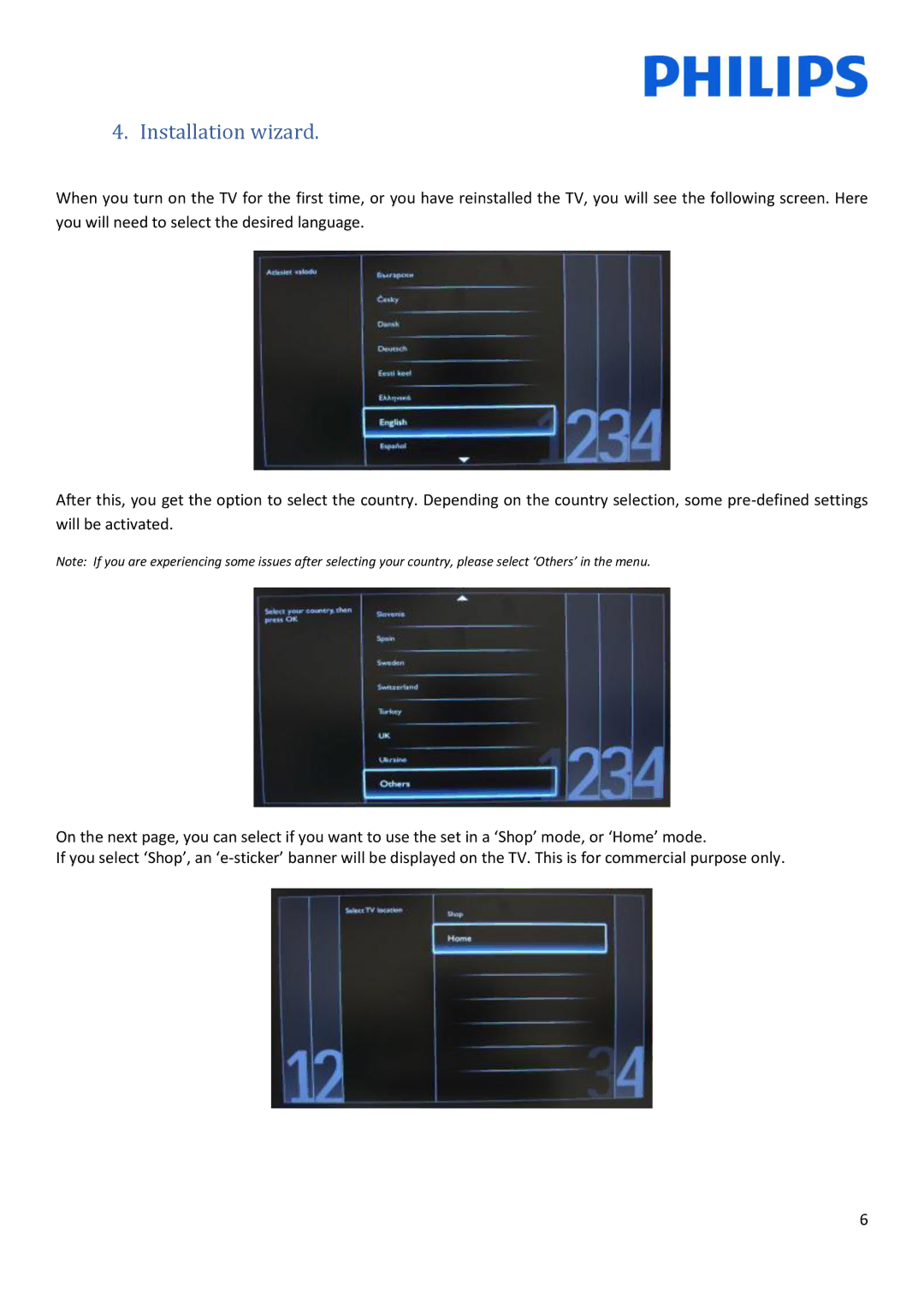 Philips 19HFL3233D/10 installation manual Installation wizard 