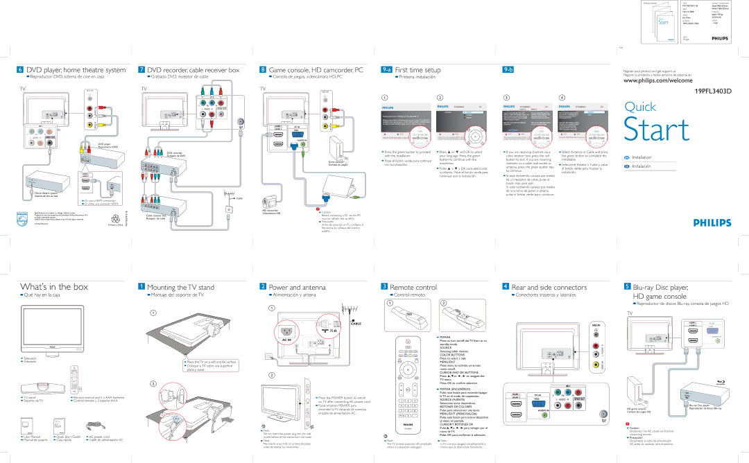 Philips 19PFL3403D/27E manual 