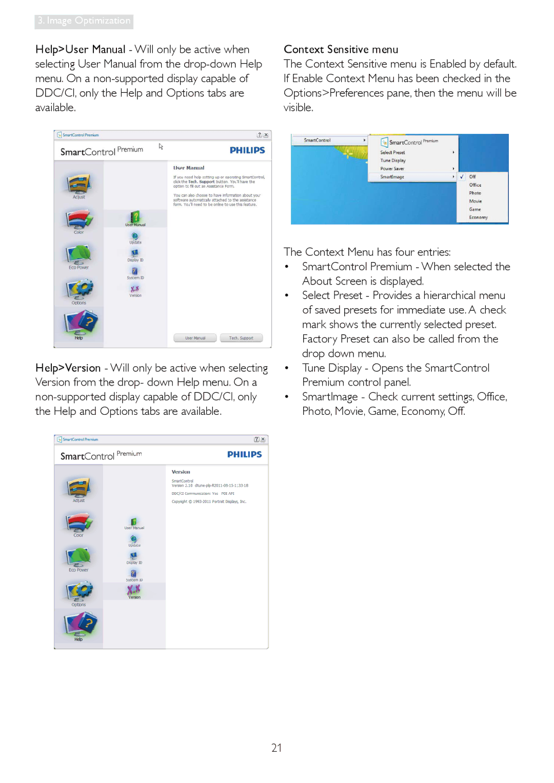 Philips 19S4LSB, 19S4LA, 19S4LC, 19S4LM user manual Factory Preset can also be called from the drop down menu 