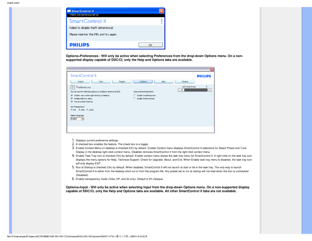 Philips 19SI user manual SmartControl 