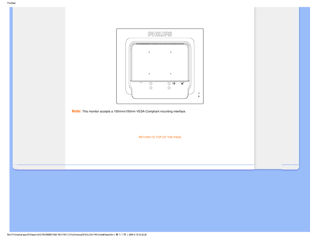 Philips 19SI user manual Return to TOP 