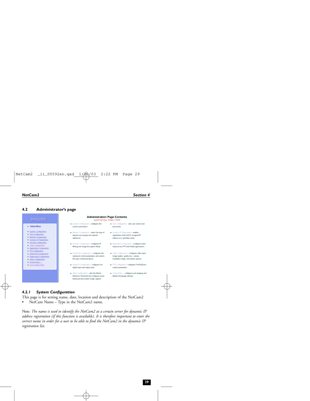 Philips 2 installation instructions System Configuration 