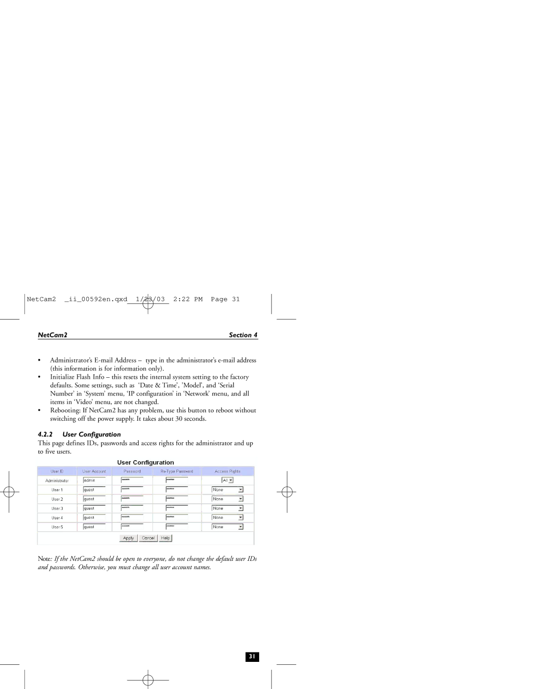 Philips 2 installation instructions User Configuration 