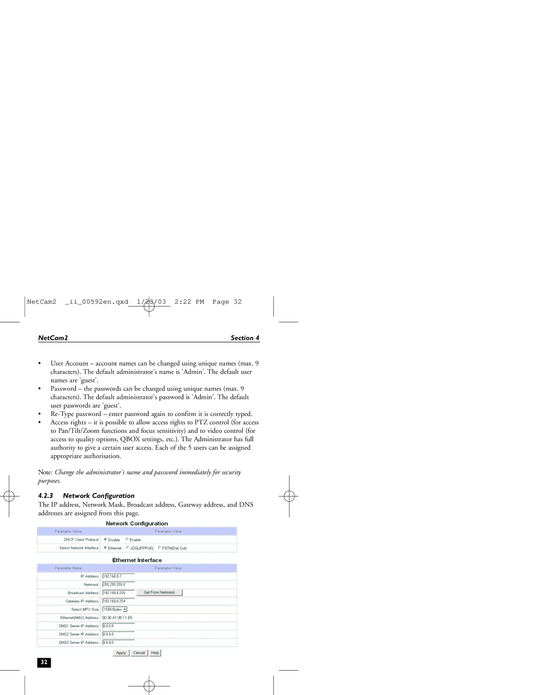 Philips 2 installation instructions Network Configuration 