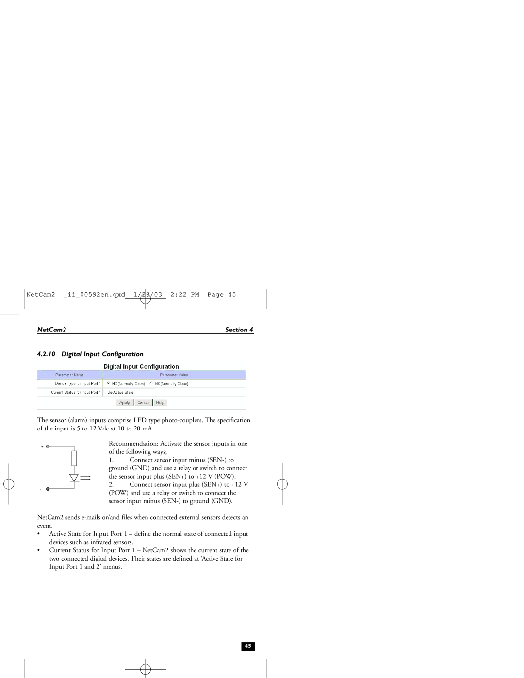 Philips installation instructions Ii00592en.qxd 1/23/03, Digital Input Configuration 